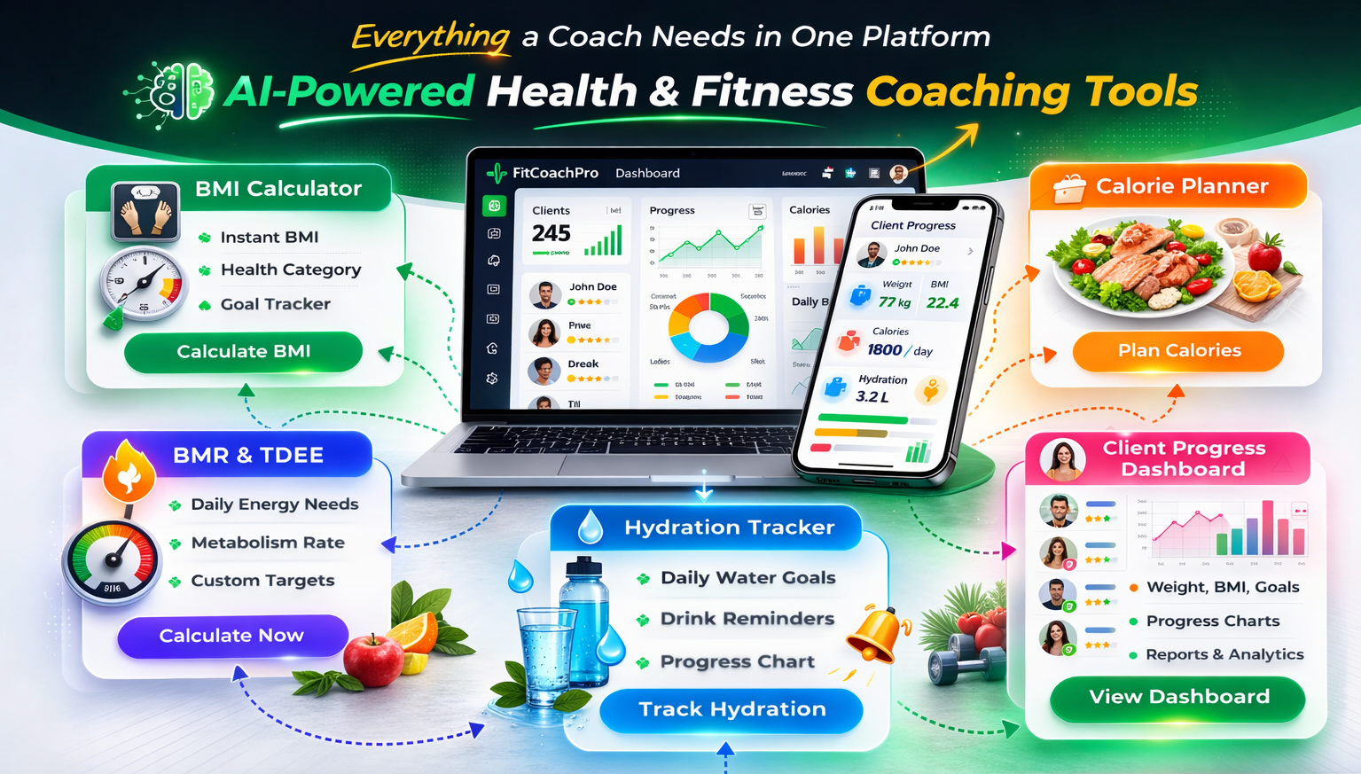 Online Fitness Tools Interface